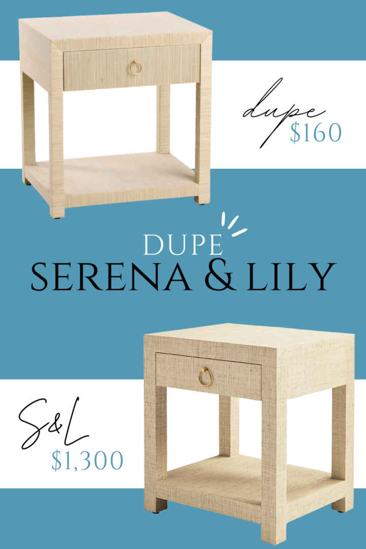 Serena & Lily Blake Nightstand Dupe Interior Design for Beginners