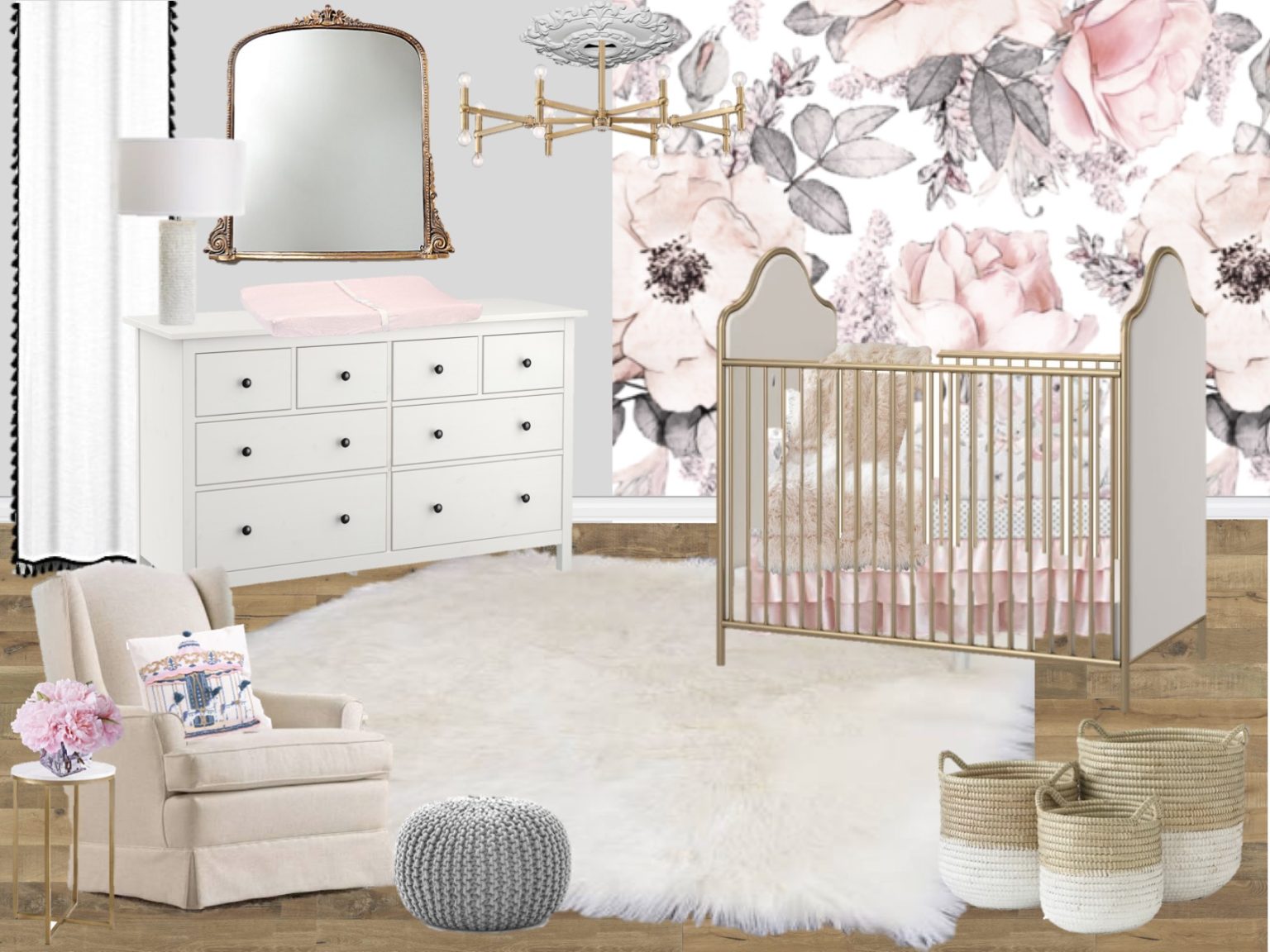 Parisian Inspired Girl's Nursery - Interior Design for Beginners