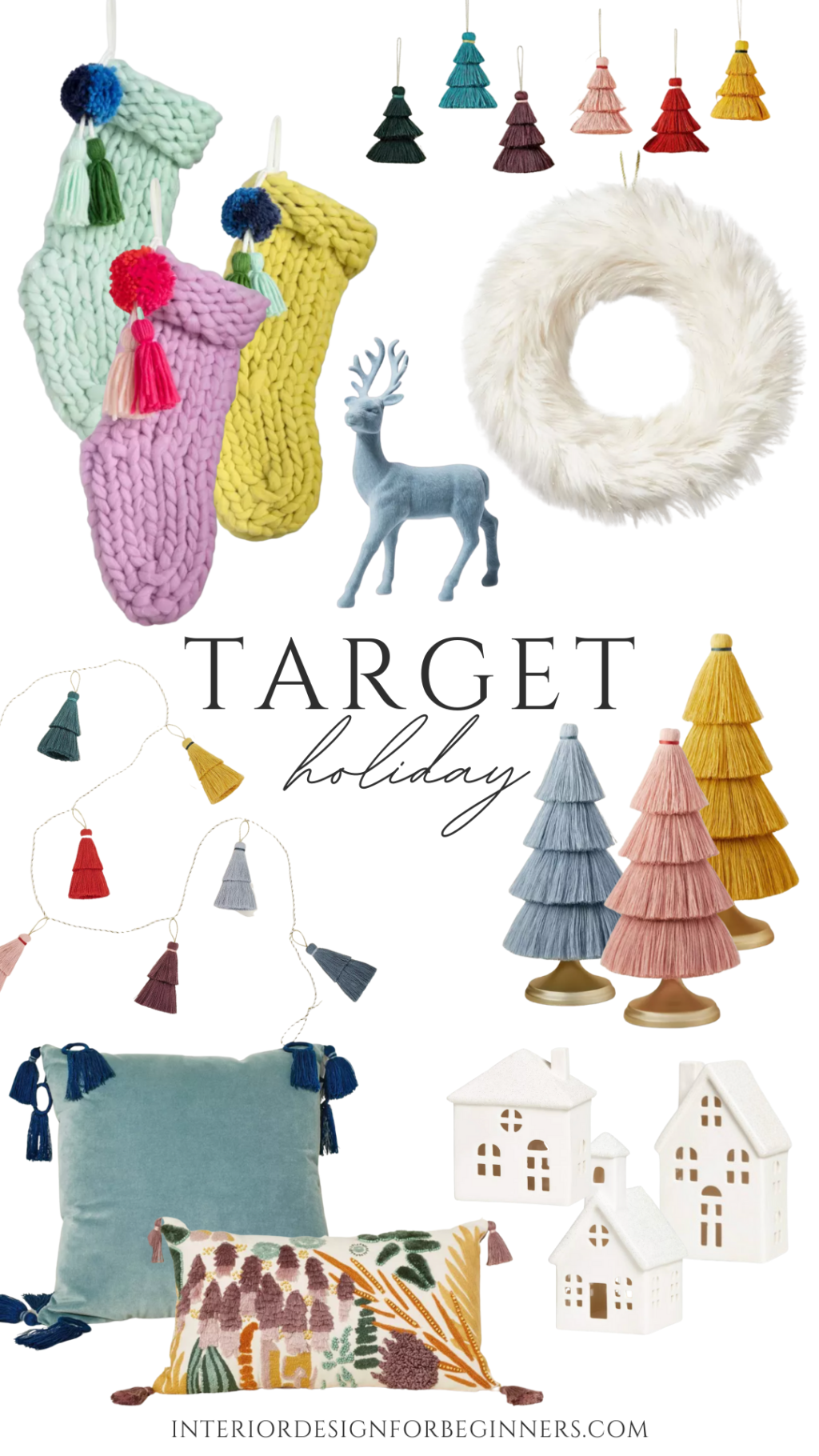 whimsical colorful christmas decor ideas from target