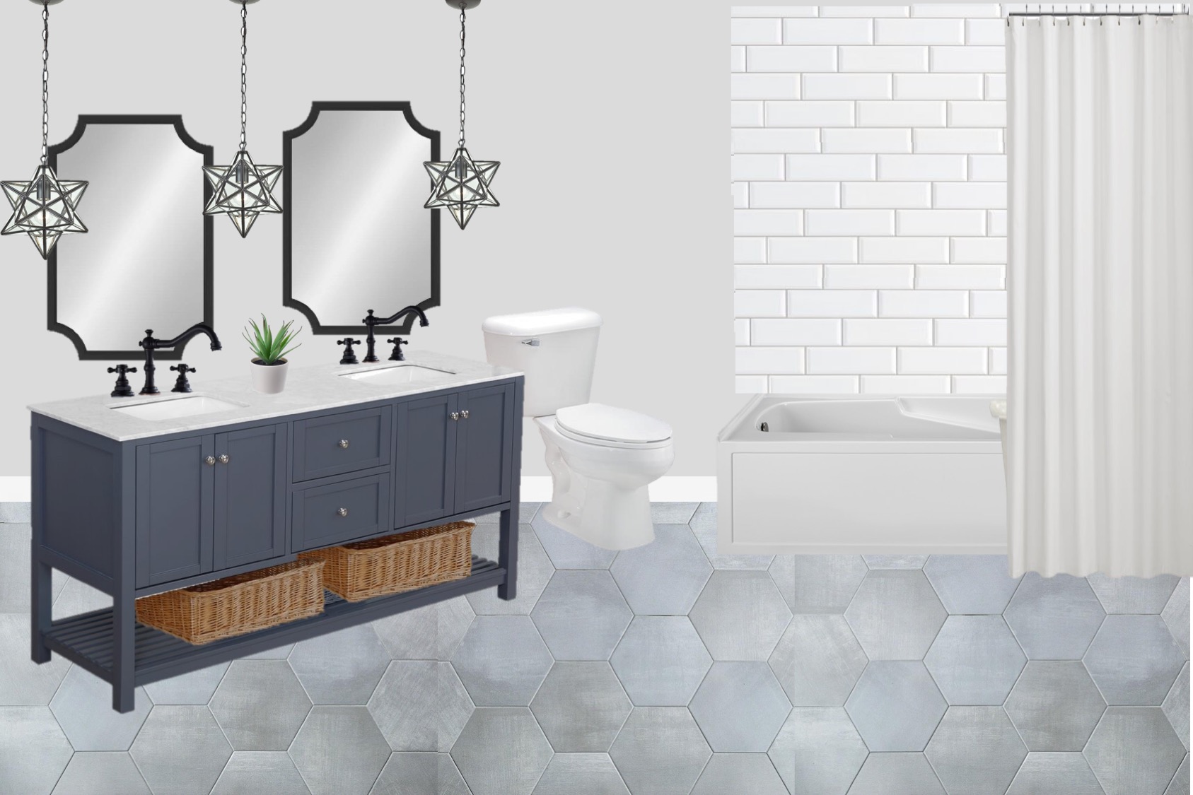 modern farmhouse basement bathroom design affordable