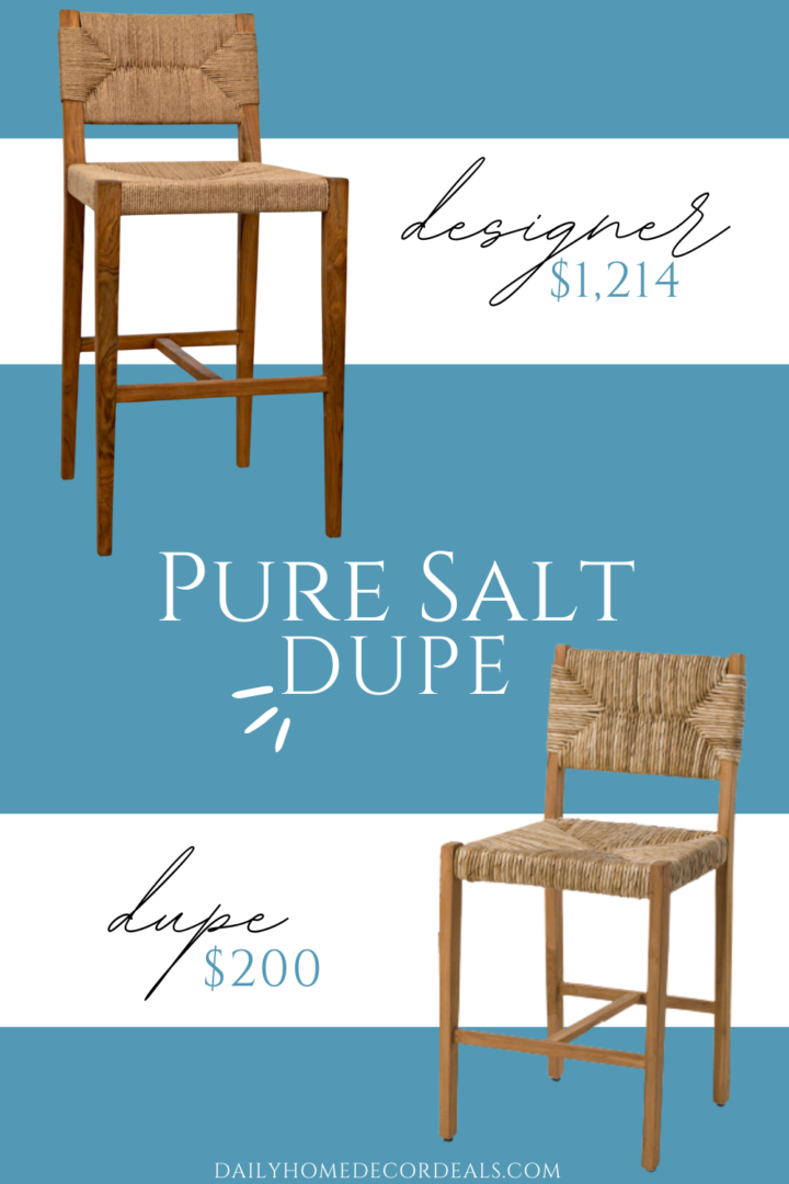 Pure Salt Interiors Counter Stool Dupe - Interior Design for Beginners