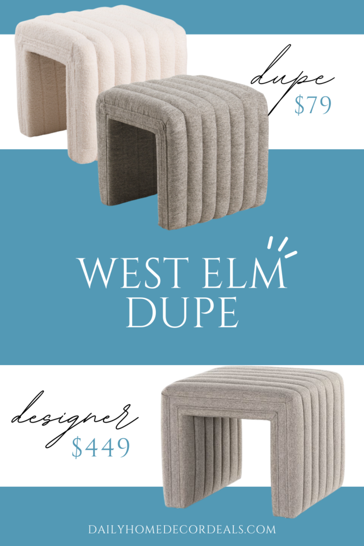 West Elm Ottoman Dupe Channeled Arch Interior Design for Beginners