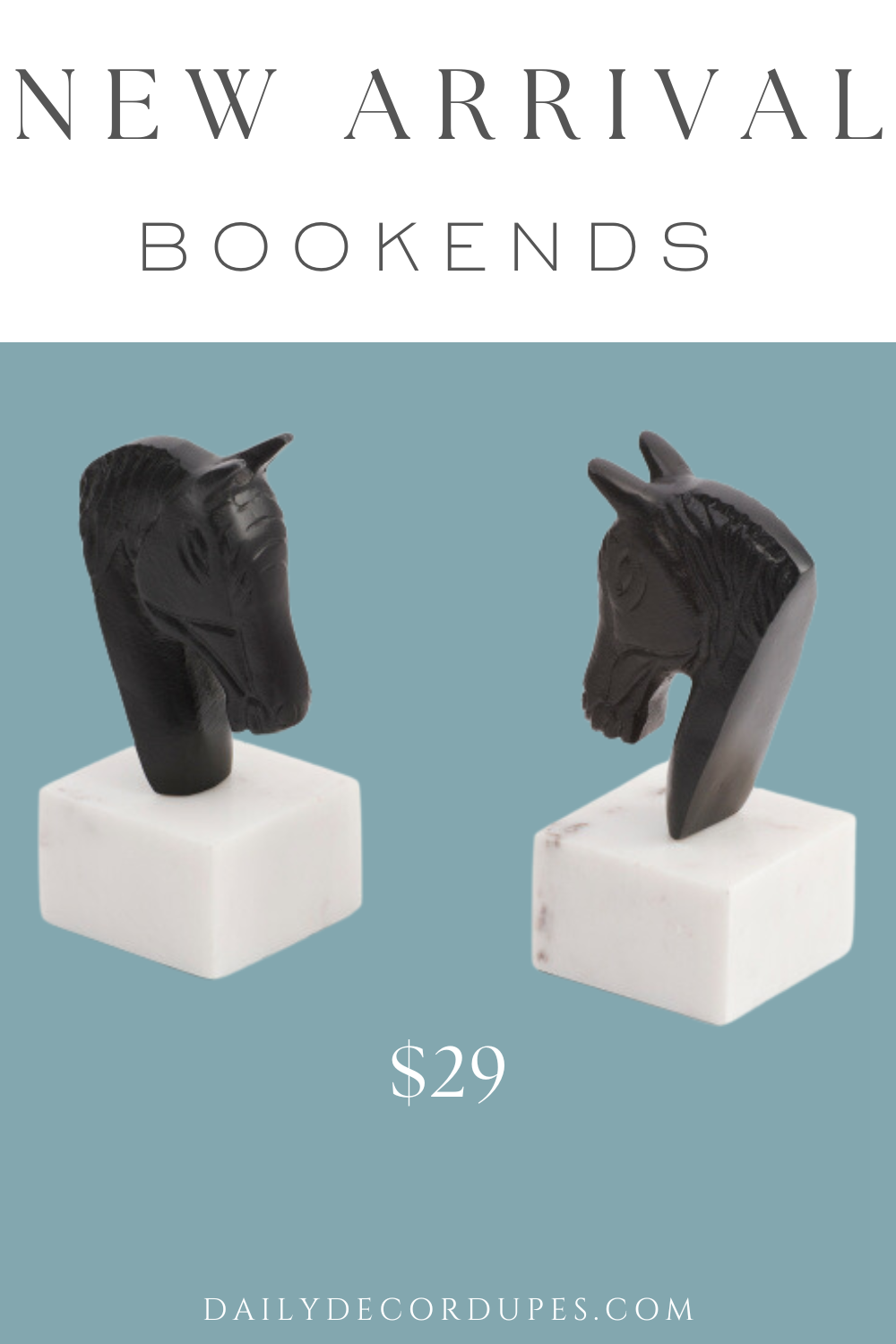 New Arrival Alert!! Metal Bookends. Set of 2 bookends. Textured and animal design. 3in W x 7.5in H x 3in L. Modern living room design.