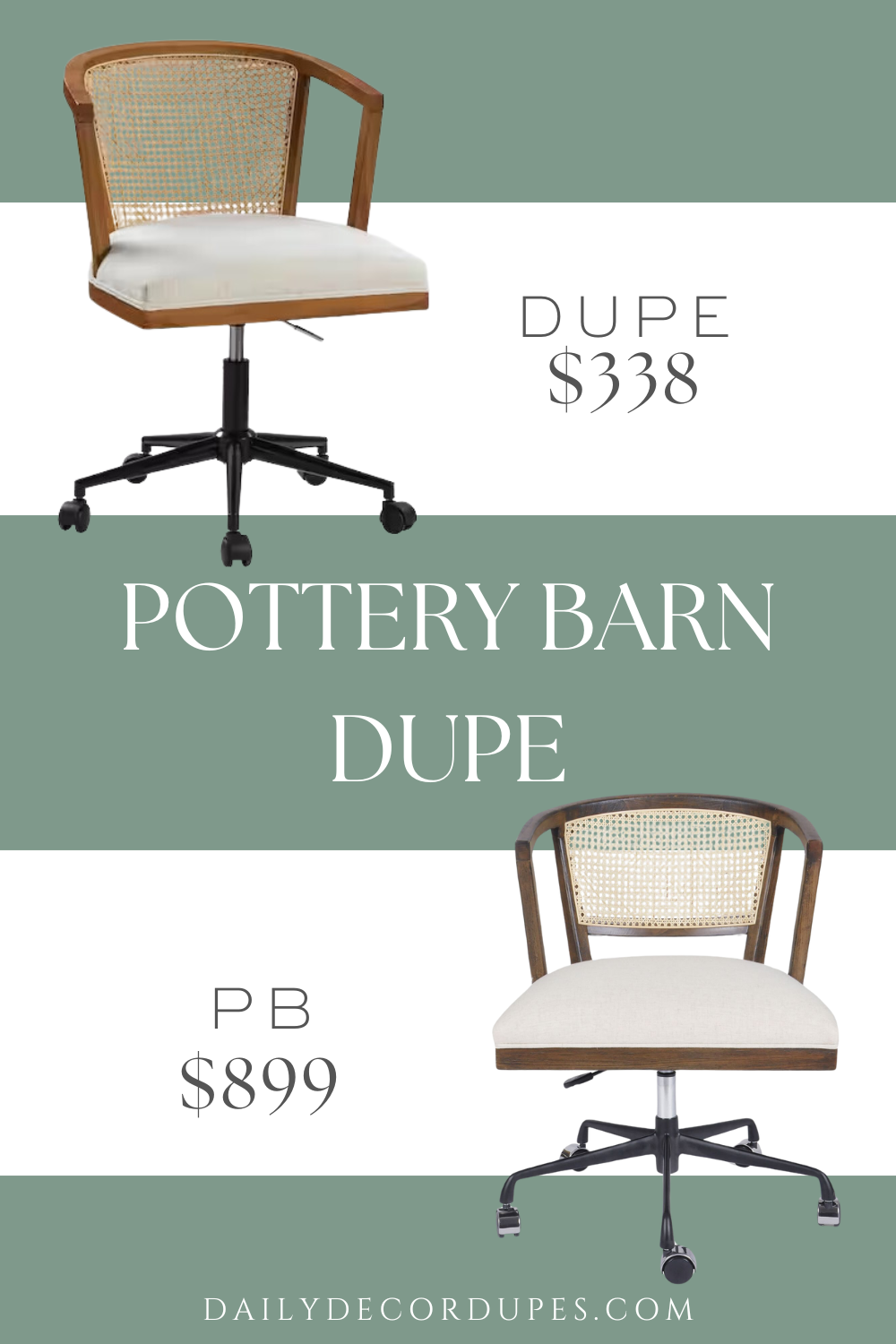 Brushed Ebony or Vintage Sienna finish. Versatile compatibility with various interior decor. Crafted from solid wood to add longevity. Rattan backrest and cane detailing enhance the aesthetic appeal. Pottery Barn Lisbon Cane Swivel Desk Chair Dupe.