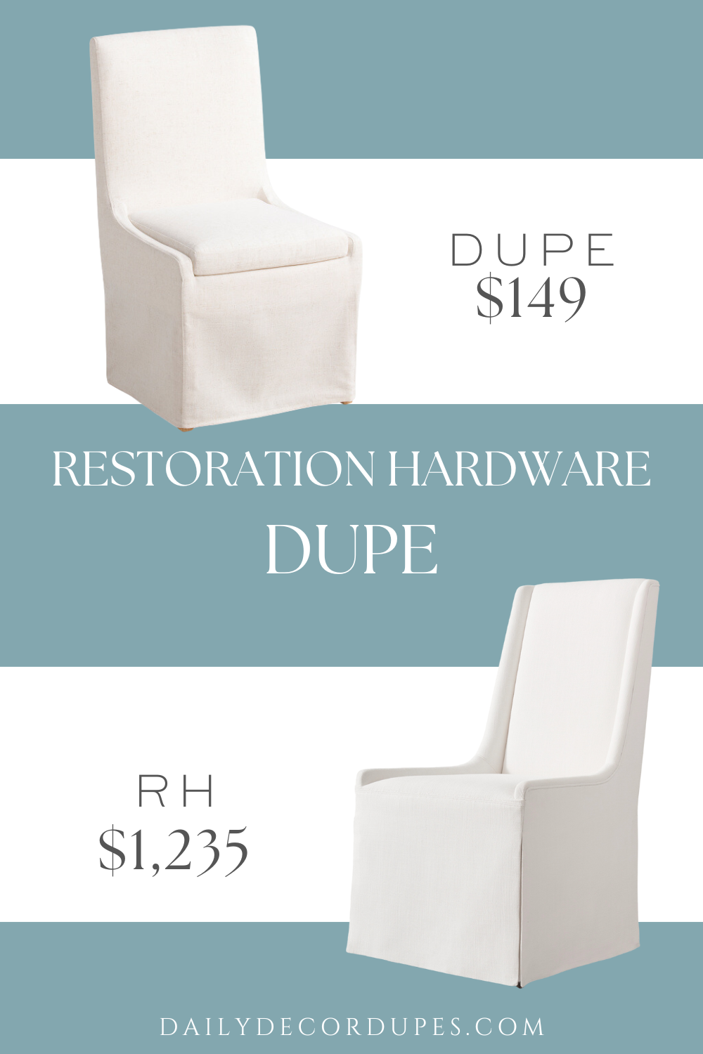 Restoration Hardware Leigh Skirted Fabric Dining Side Chair Dupe. Premium construction for enduring comfort. Frame handcrafted of kiln-dried solid oak. Upholstered side chair. Polyurethane foam and polyester fibers. 23in W x 39in H x 25.5in L, legs: 16in H.