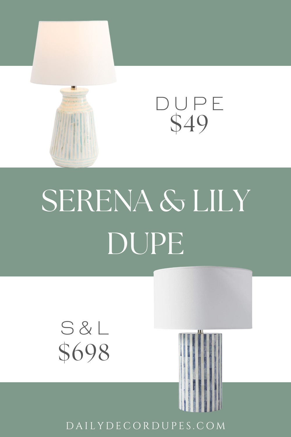 Serena & Lily Bar Harbor Bone Inlay Table Lamp Dupe - Interior Design ...