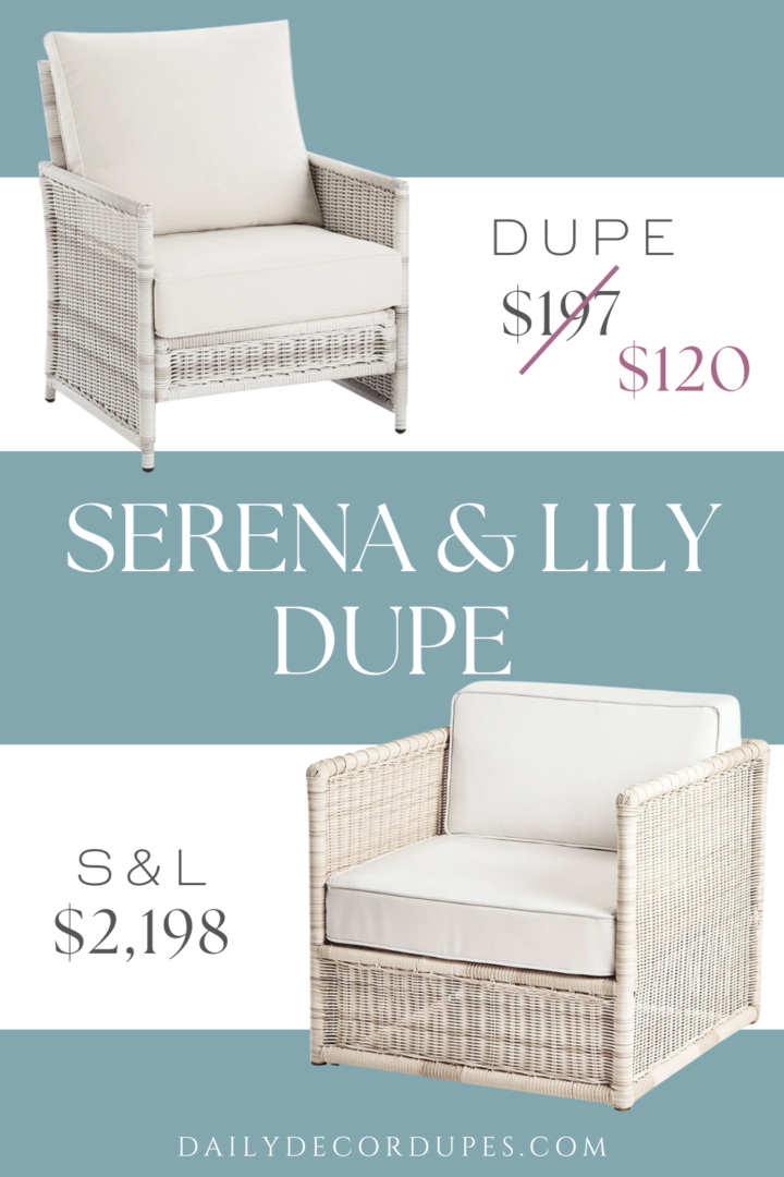 Serena & Lily Pacifica Outdoor Lounge Chair Dupe - Interior Design for ...