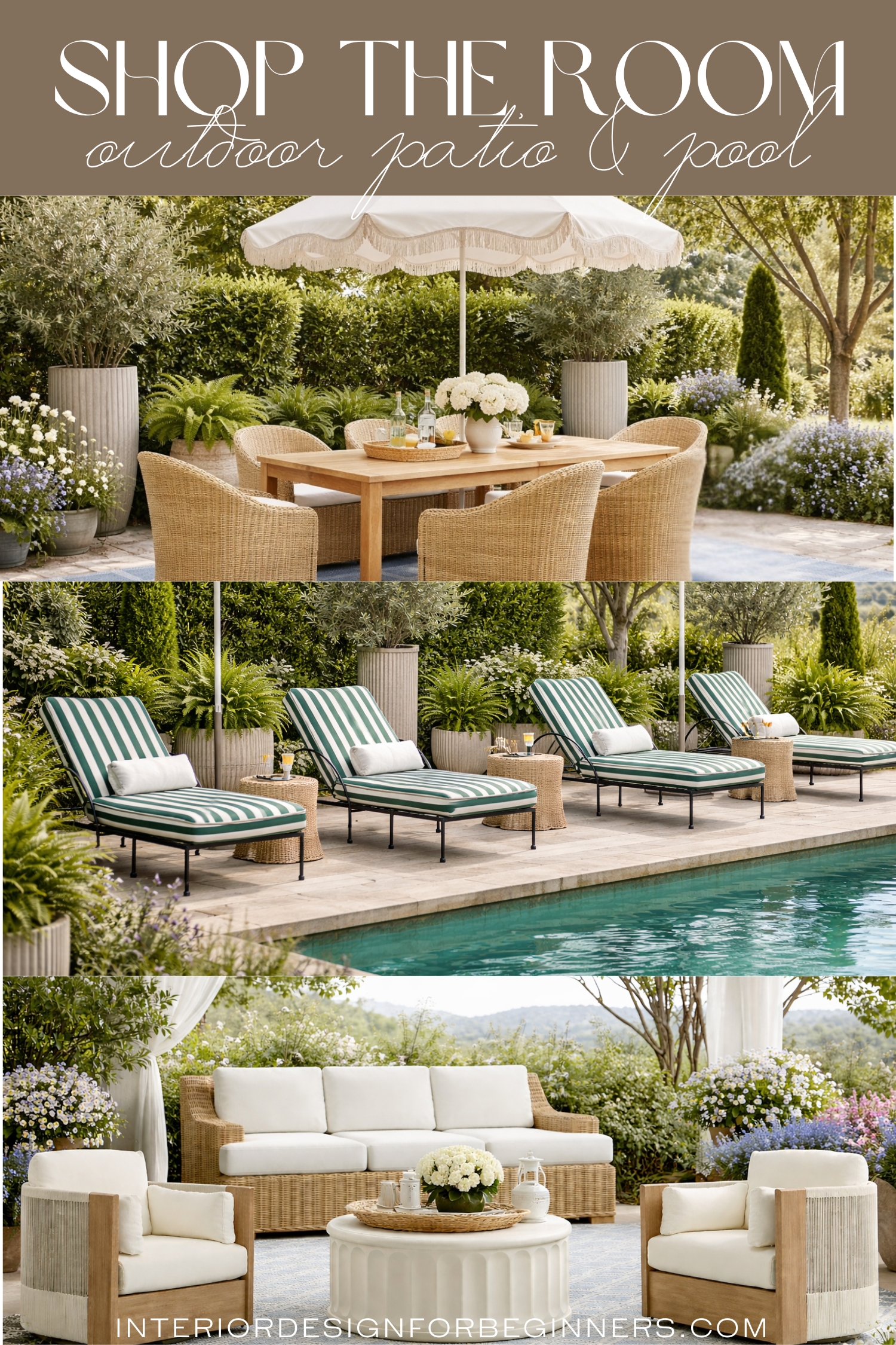 Shop The Room Elegant Outdoor Patio & Pool Designs