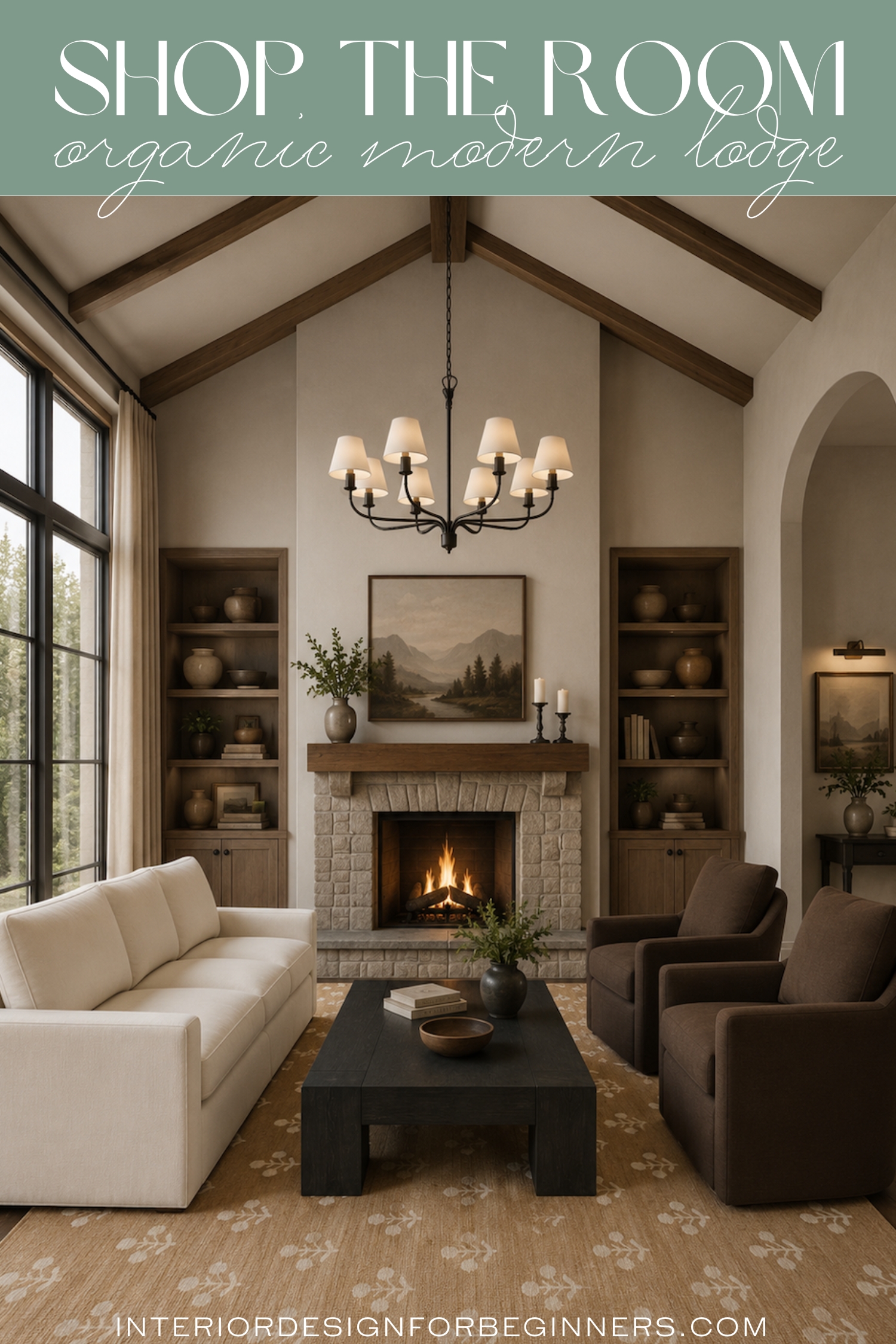 Shop The Room Organic Modern Lodge Living Room Inspiration