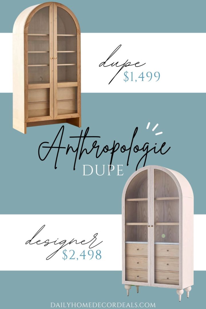 Anthropologie Arched Cabinet Dupe (Black Fern Storage Cabinet ...