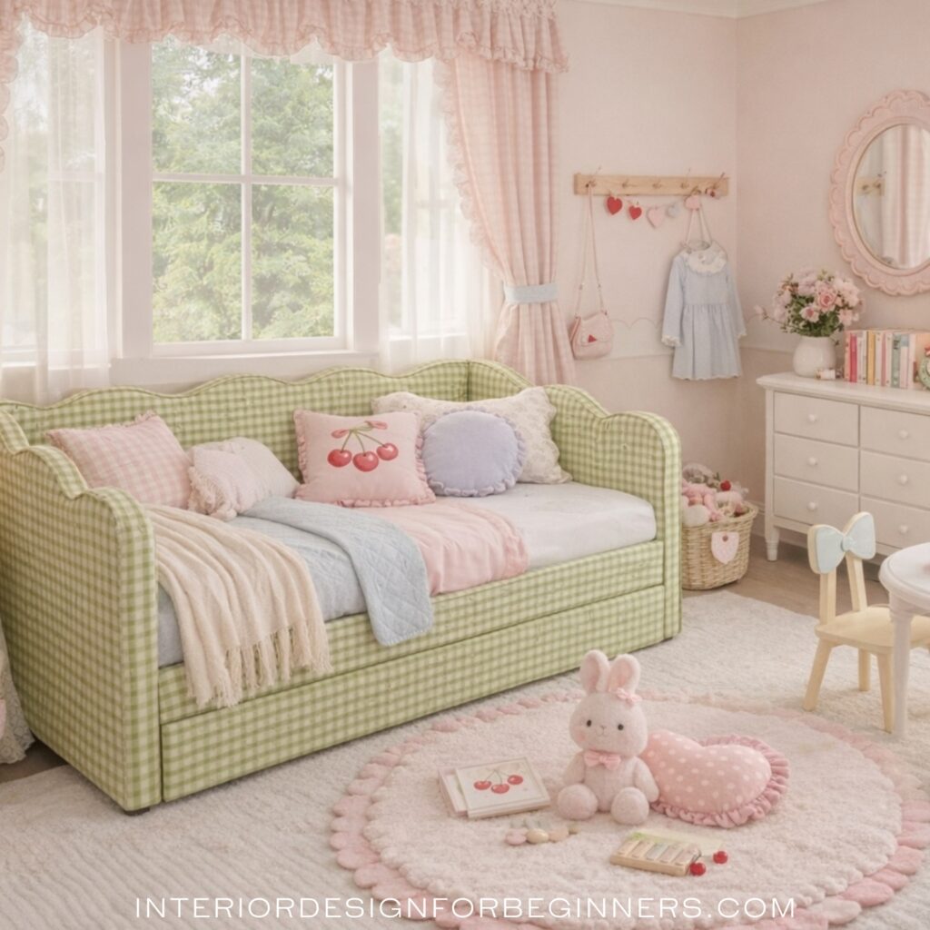 green trundle bedroom for girls (2)